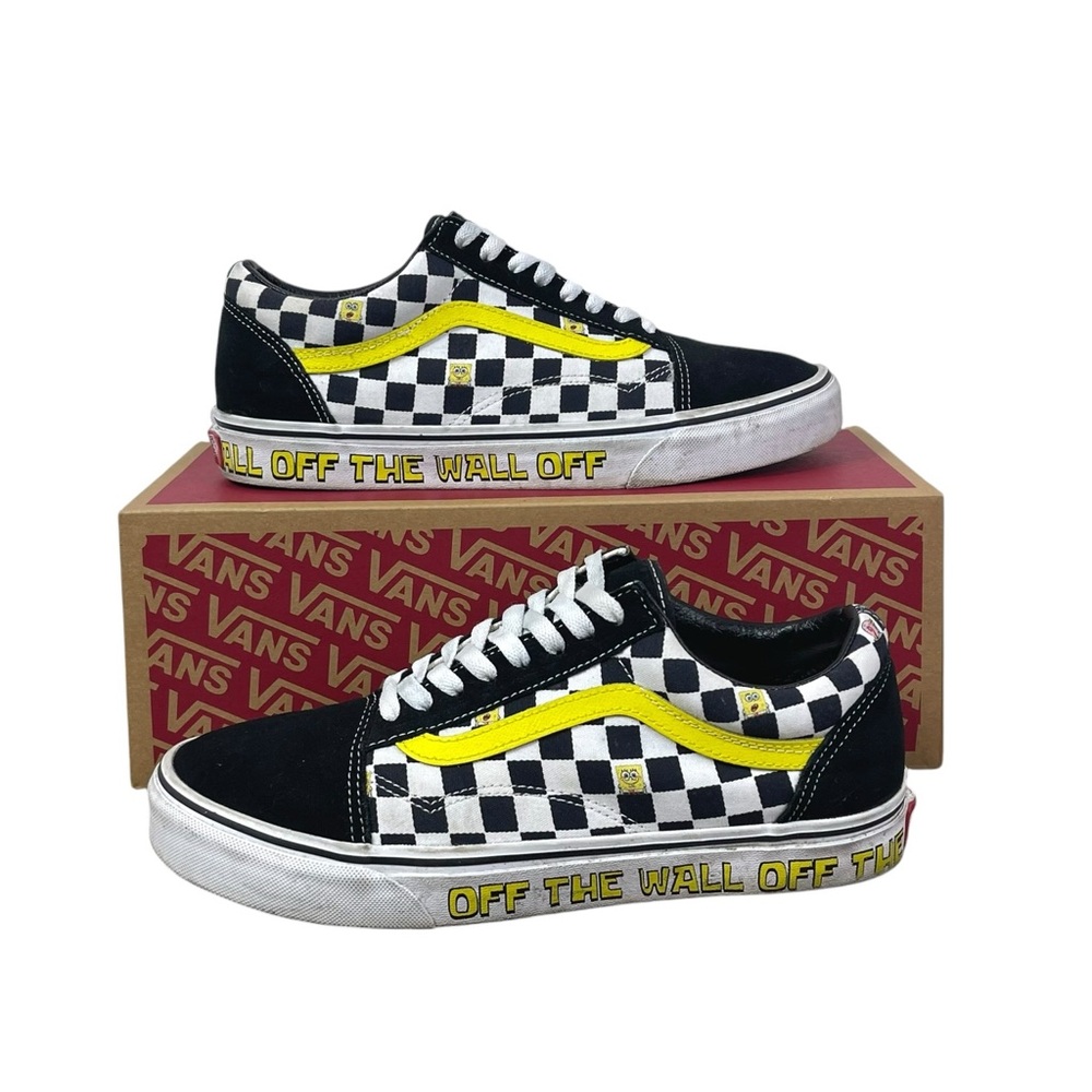 Vans Black & White Checkerboard Sneakers Size 9